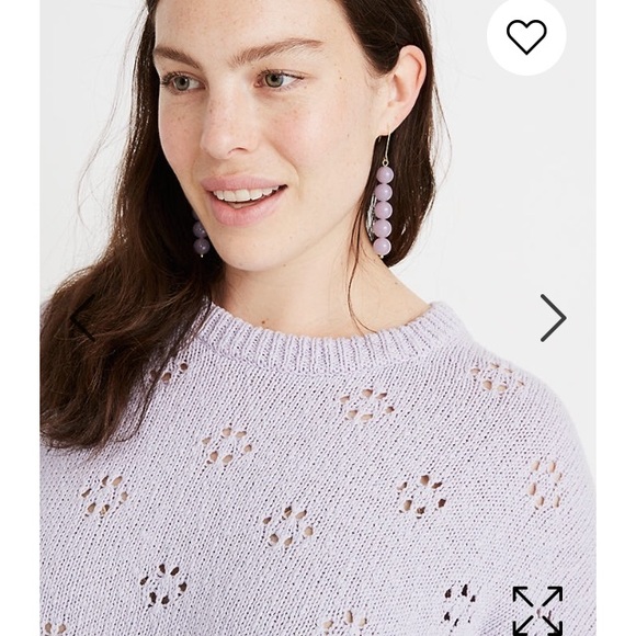 Madewell Floral Pointelle Pullover Sweater XXS - Picture 3 of 4